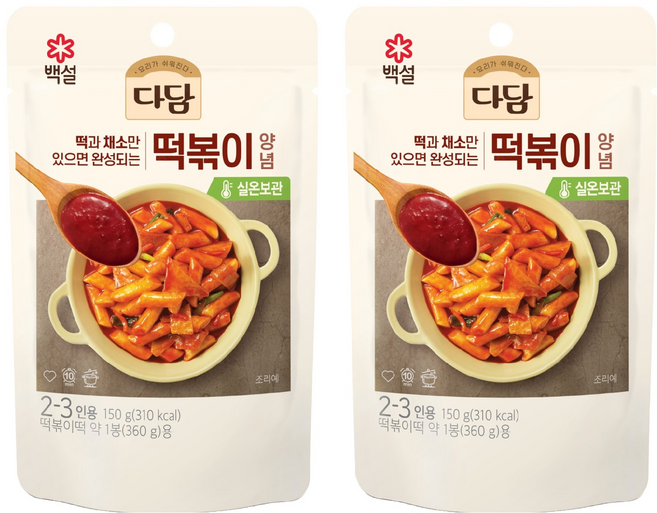 다담 떡볶이양념, 150g, 2개