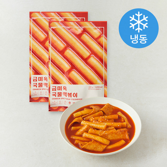 금미옥 국물떡볶이 (밀떡) (냉동), 480g, 2개
