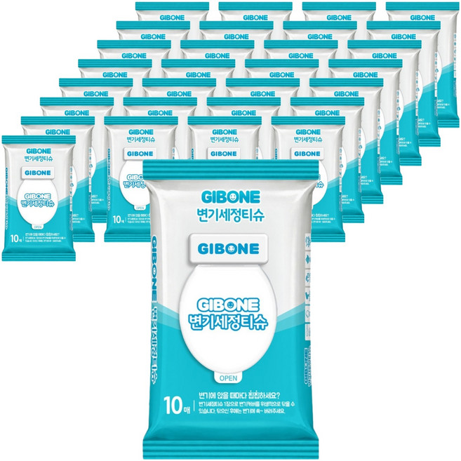 기본에 변기 세정티슈 휴대형 10매, 100개