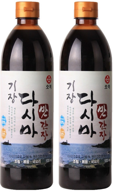오복식품 기장 다시마 맛간장, 2개, 500ml