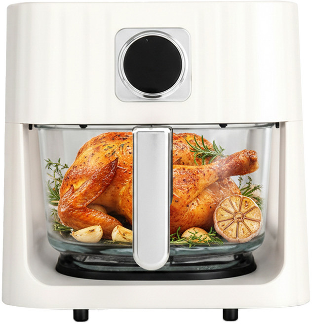 미라스 쇼글라스 에어프라이어 4.5L, MS-200GA, 화이트