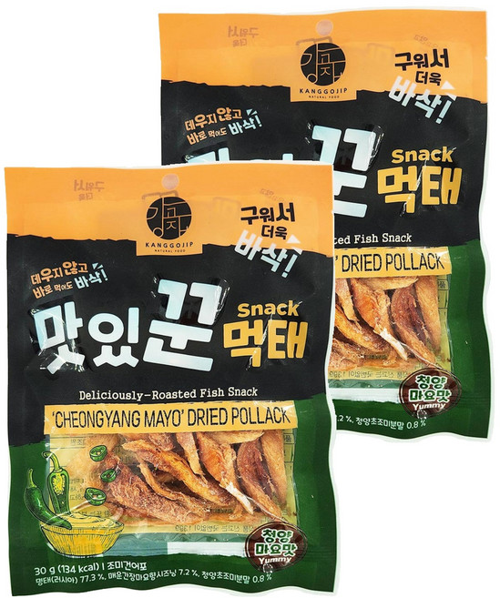 강고집 맛있꾼 먹태 청양마요맛, 30g, 2개