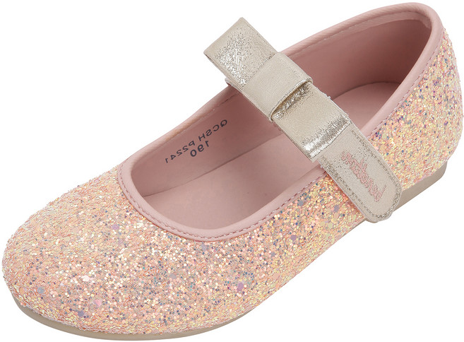UNITED COLORS OF BENETTON. KIDS 女童閃亮蝴蝶結皮鞋 QCSHP2241GO