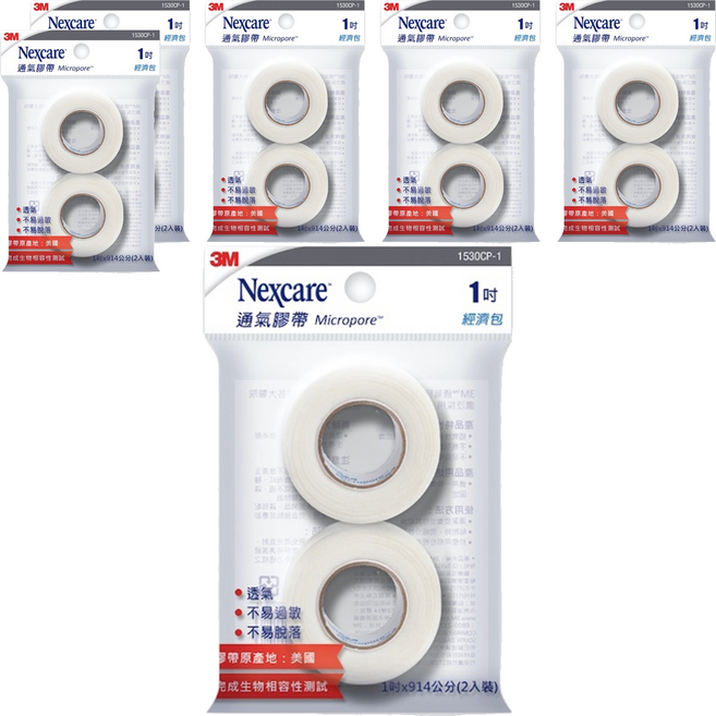 3M Nexcare 通氣膠帶, 2捲, 6包