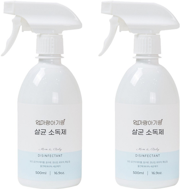 엄마랑아기랑 살균 소독제, 500ml, 2개