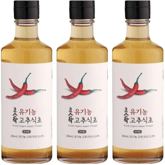 고스락 유기농 고추식초, 300ml, 3개