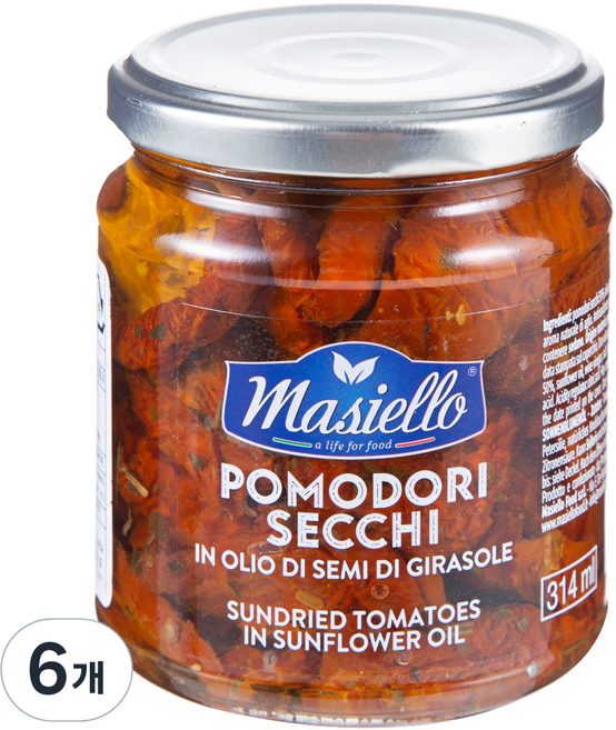 마시엘로 이탈리아 썬드라이 토마토, 280g, 6개