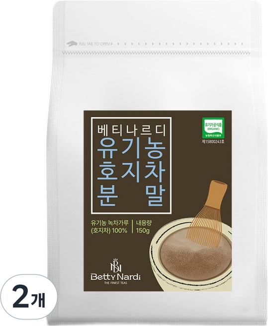 베티나르디 유기농 호지차 분말, 2개, 1개입, 150g