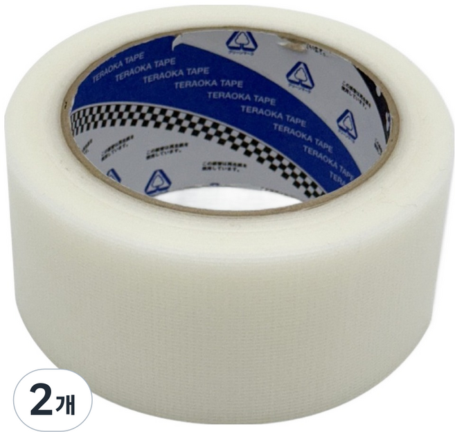 TERAOKA 이지컷 마스킹 끈적이 적은 무잔사 보양테이프 반투명 50mm x 25m 4140, 2개