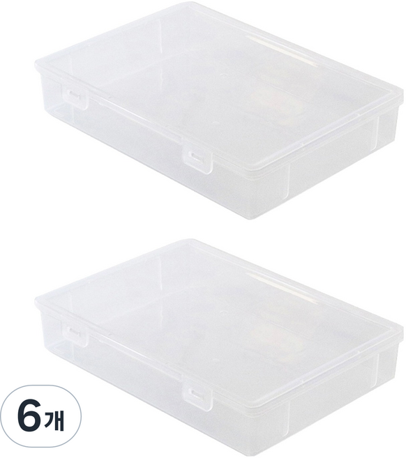 생활업글연구소 파일 케이스 대형 A4, 투명, 6개