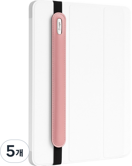 리브에잇 테블릿 펜 보관 탄성 밴드 가죽 케이스 15 x 195 mm, 분홍색, 5개