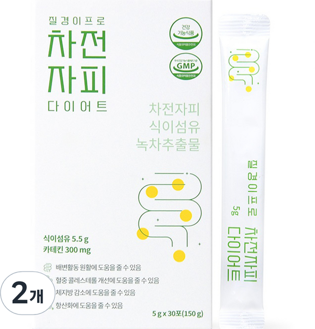 질경이 프로 차전자피 다이어트 30p, 150g, 2개