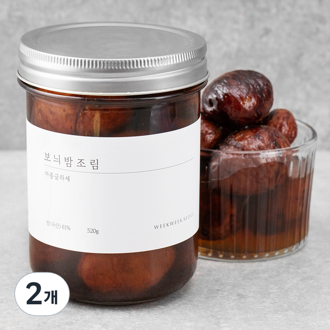 위크위크서울 보늬밤조림, 520g, 2개