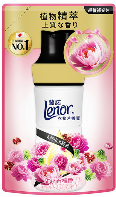 Lenor 蘭諾 衣物芳香豆 甜花石榴香 補充包, 440ml, 1包