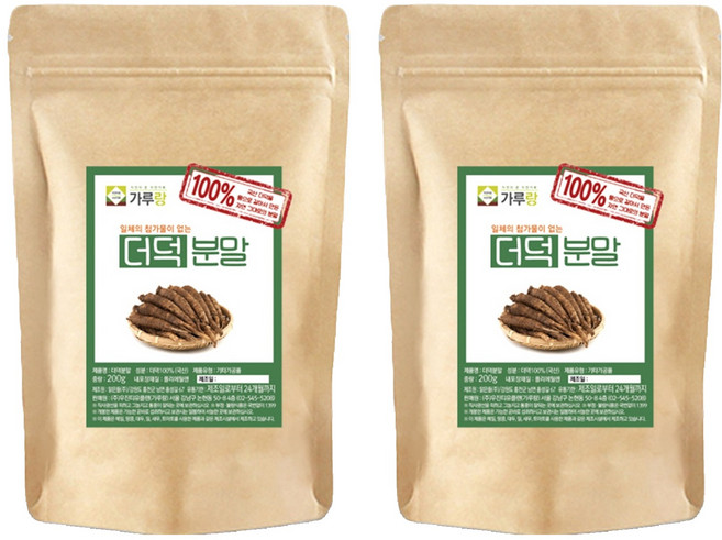가루랑 더덕 분말, 200g, 2개