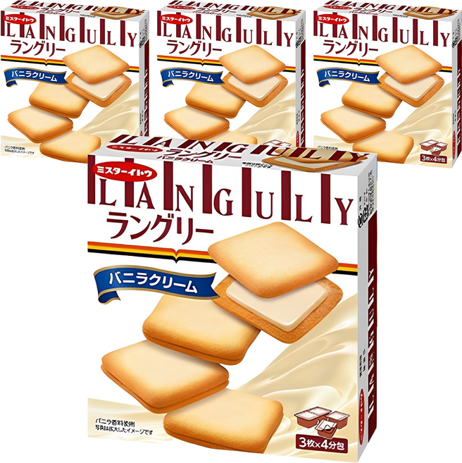 랑그리 바닐라향 크림 샌드, 132g, 4개