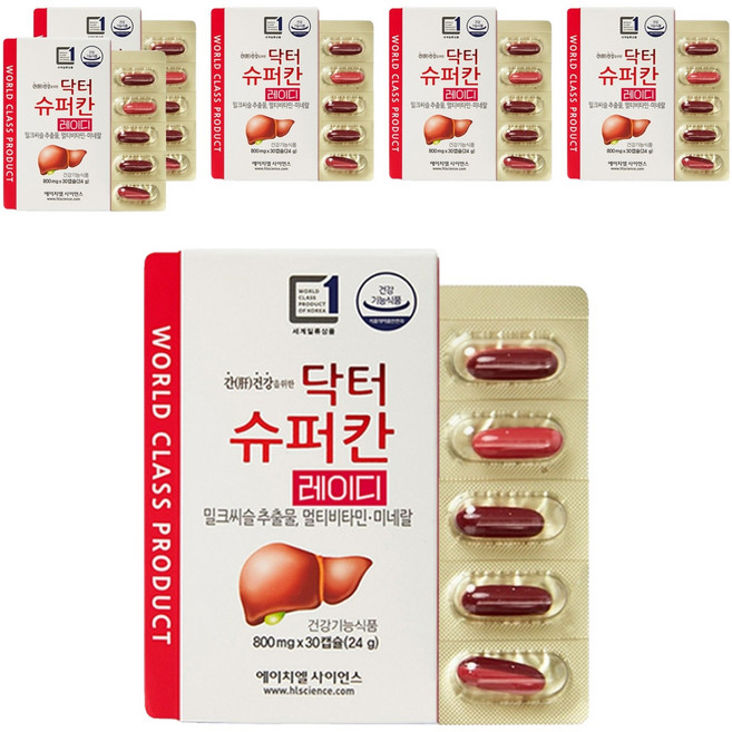 에이치엘사이언스 닥터슈퍼칸 레이디, 30정, 6개