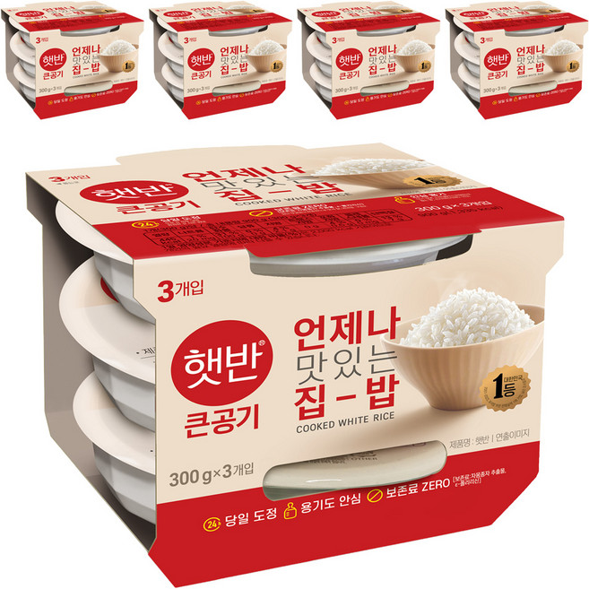 CJ Hetbahn 大碗即食白飯, 300g, 15入