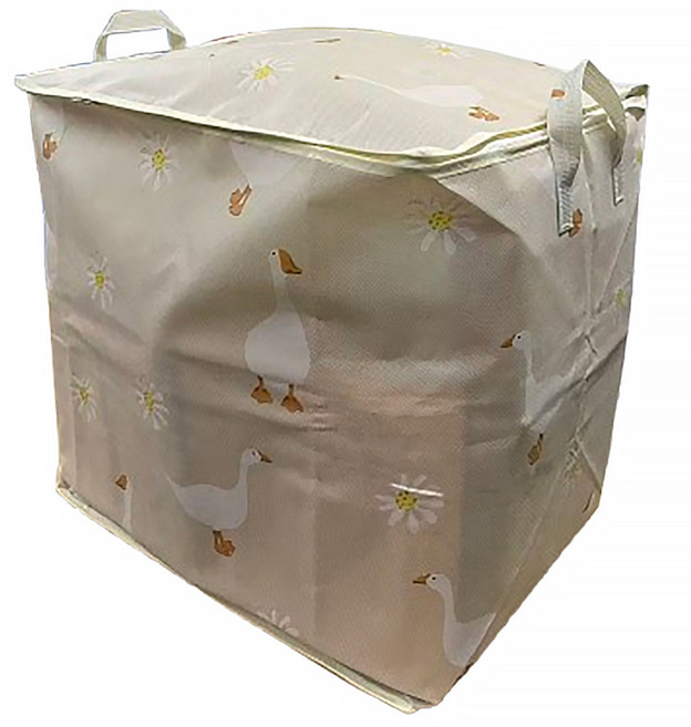 德利生活 鵝鵝鵝 大容量防塵防潮衣物整理袋 米黃色 140L, 1入, 1個