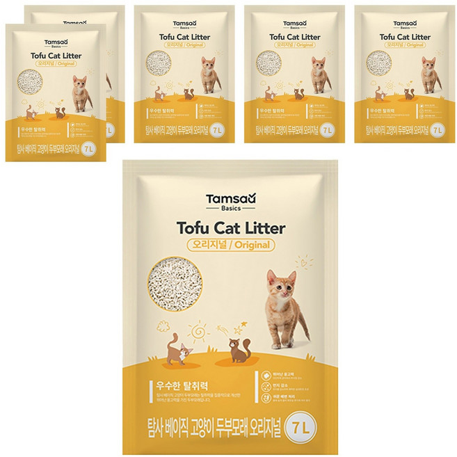 TAMSAA Basics 豆腐貓砂, 經典香, 7L, 6包