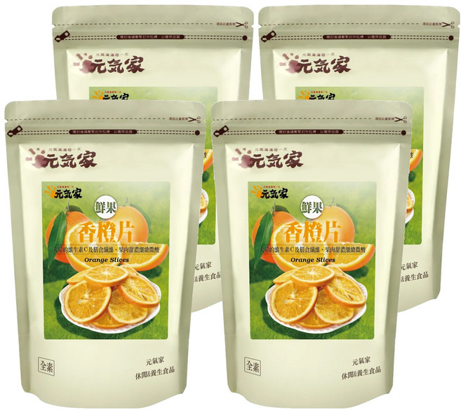 元氣家 香橙片, 200g, 4包