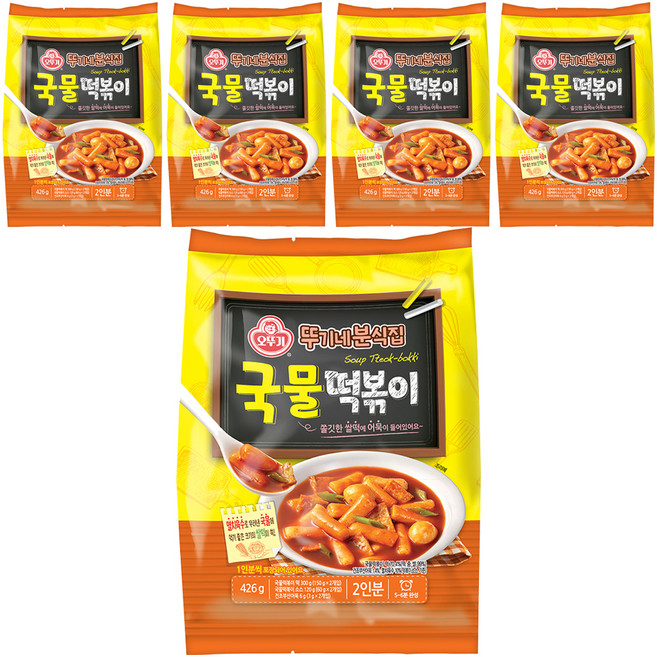 오뚜기 뚜기네분식집 국물떡볶이, 426g, 5개