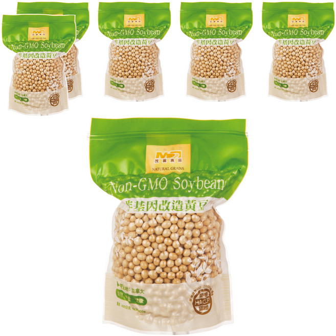 茂喜食品 加拿大非基因改造黃豆, 400g, 6包