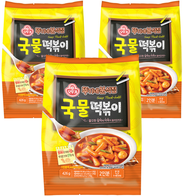 오뚜기 뚜기네분식집 국물떡볶이, 426g, 3개