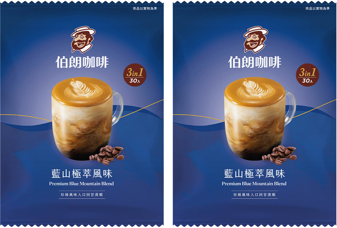 金車 MR.BROWN 伯朗咖啡 三合一咖啡 藍山極萃風味, 15g, 30包, 2袋