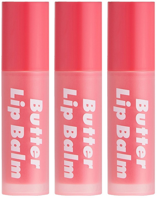 언파 부비부비 버터 립밤, 3개, 무색/무향, 3.8g