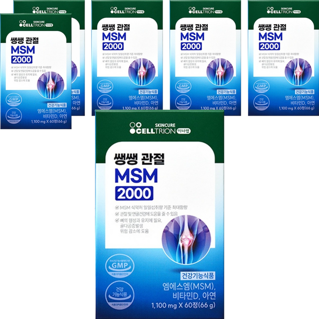 셀트리온 이너랩 쌩쌩관절 MSM 2000 66g, 60정, 6개