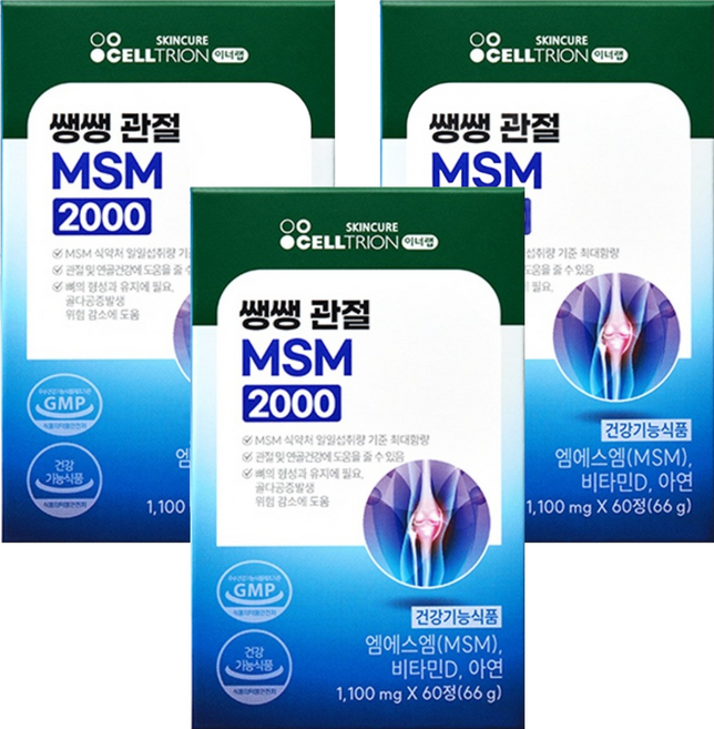 이너랩 쌩쌩 관절 MSM 2000, 60정, 3개
