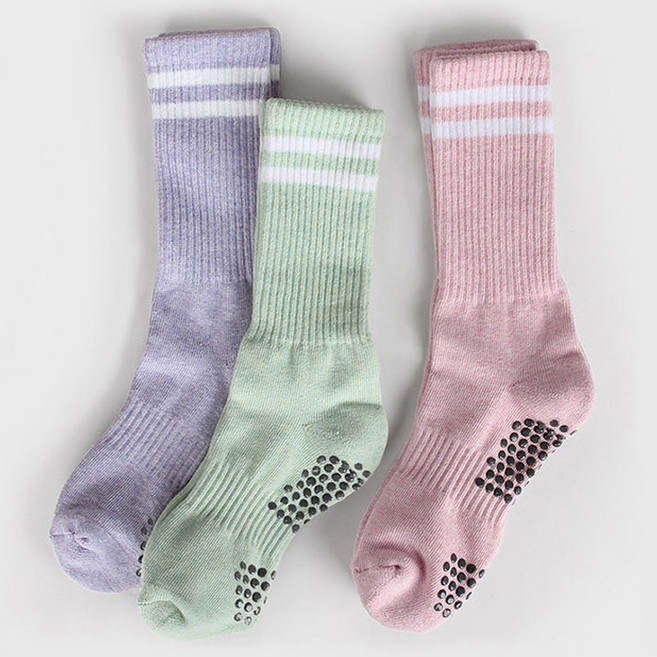 코지라벨 여성용 논슬립 쿠션 더블라인 양말 3종 세트