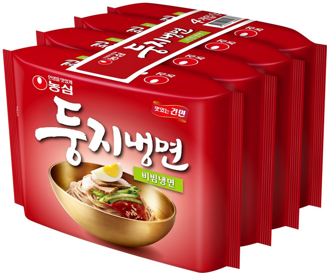 둥지냉면 비빔냉면 162g, 4개