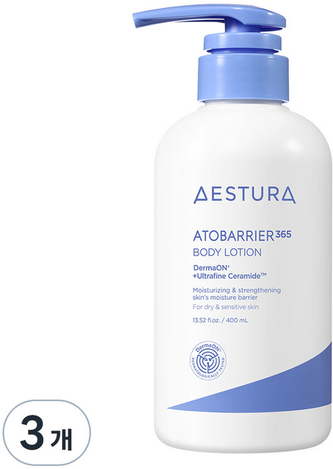 에스트라 아토베리어365 바디로션, 400ml, 3개