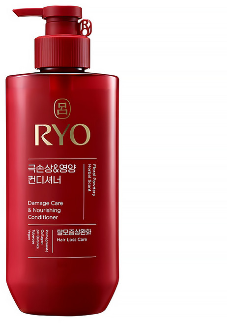 RYO 呂 韓方頭皮瞬效修護潤髮乳 染燙受損, 480ml, 1瓶
