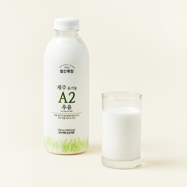 유기농 인증 제주 A2 우유, 750ml, 1개