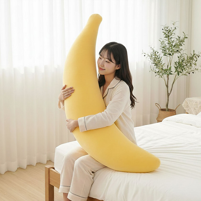 일상나눔 대왕 바나나 모찌 바디필로우, 옐로우