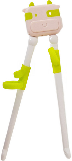 mideer 兒童學習訓練筷 MD1310 17 x 4cm 適用3歲以上, 粉小牛, 1個