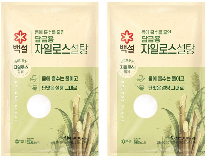 백설 담금용 자일로스 설탕, 5kg, 2개