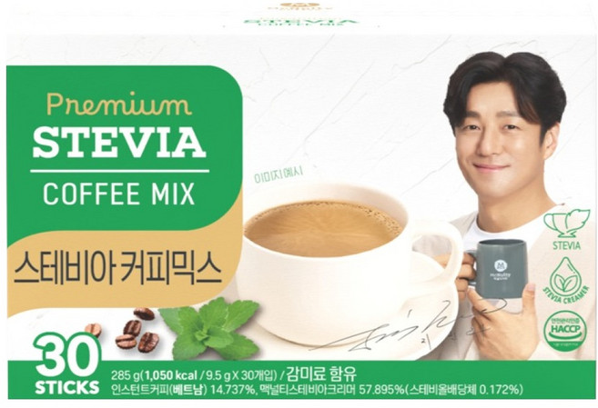 맥널티커피 스테비아 커피믹스, 9.5g, 30개입, 1개