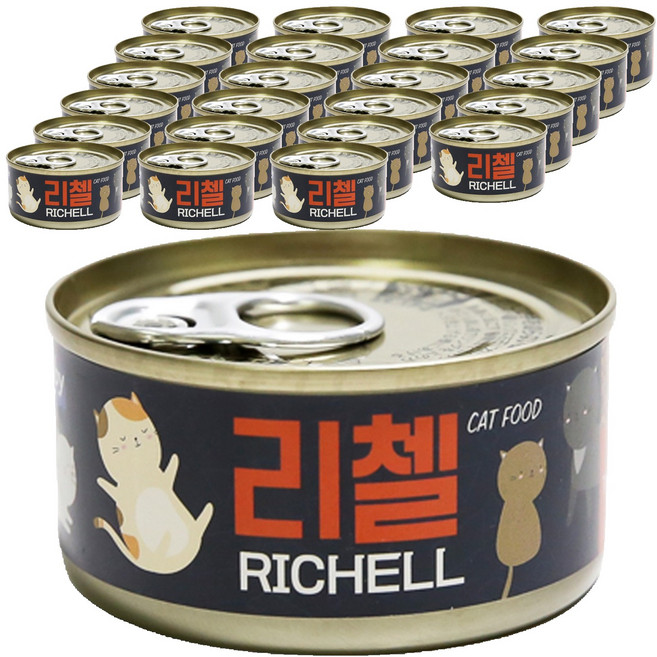 테비토퍼 고양이 리첼 캔, 참치, 80g, 24개