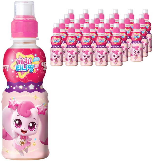 웅진 캐치 티니핑 딸기맛, 200ml, 24개