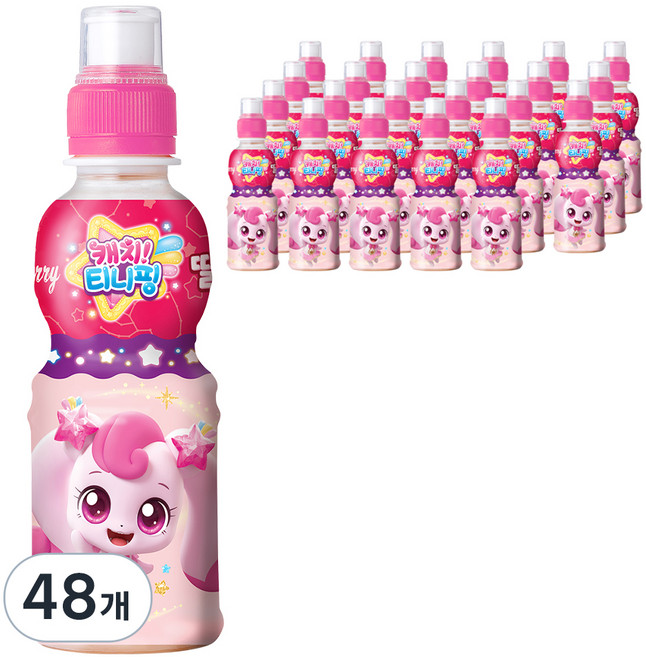웅진 캐치 티니핑 딸기맛, 200ml, 48개