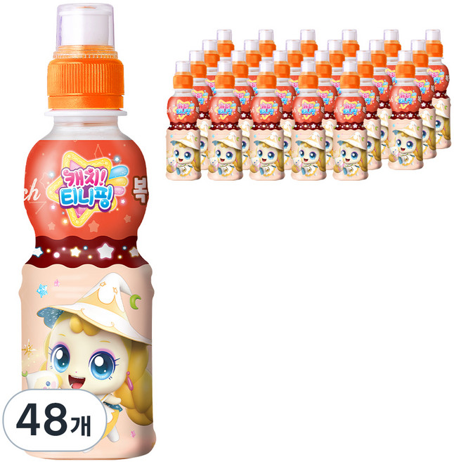 웅진 캐치 티니핑 복숭아맛, 200ml, 48개