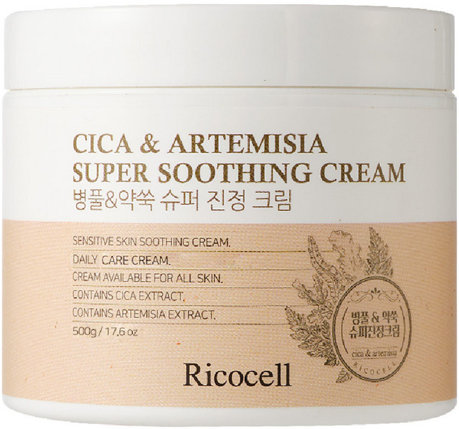 Ricocell 積雪草 & 藥艾超級鎮靜霜, 500g, 1個