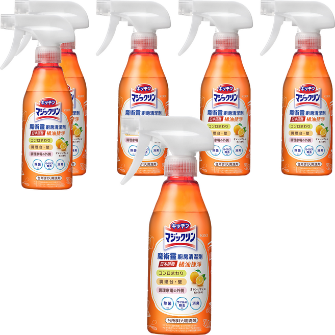 Kao 花王 Magiclean 魔術靈 廚房清潔劑 橘油捷淨, 6瓶, 300ml
