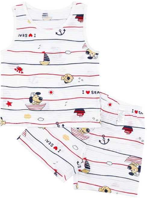 메이키즈 바다강아지 민소매 변화지 내의 상하의 세트