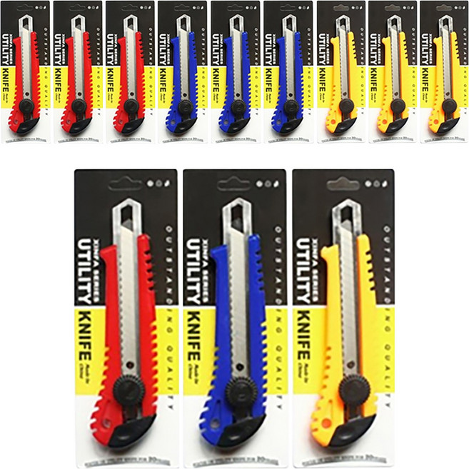 신파 가성비 전문가 잠금식 대형커터칼 XF-223, 랜덤 발송, 12개