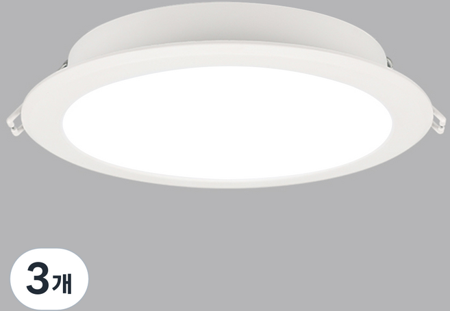 LISHIN Vitson Meliving LED筒燈 15.2cm 20W 嵌入式燈 防潮 超薄 無頻閃, 晝光色, 3個